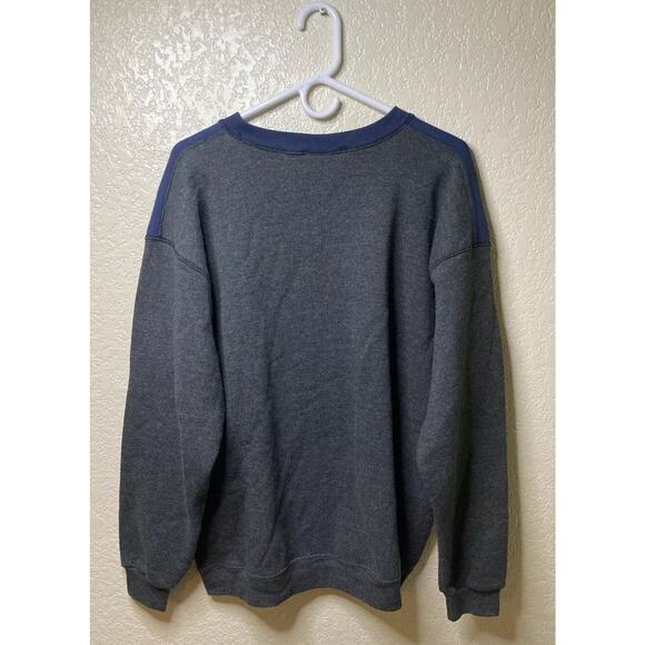 VTG Wilson Sweatshirt Size XL Logo Grey Blue Crew Neck Baggy Chunky Athletic - Picture 8 of 8